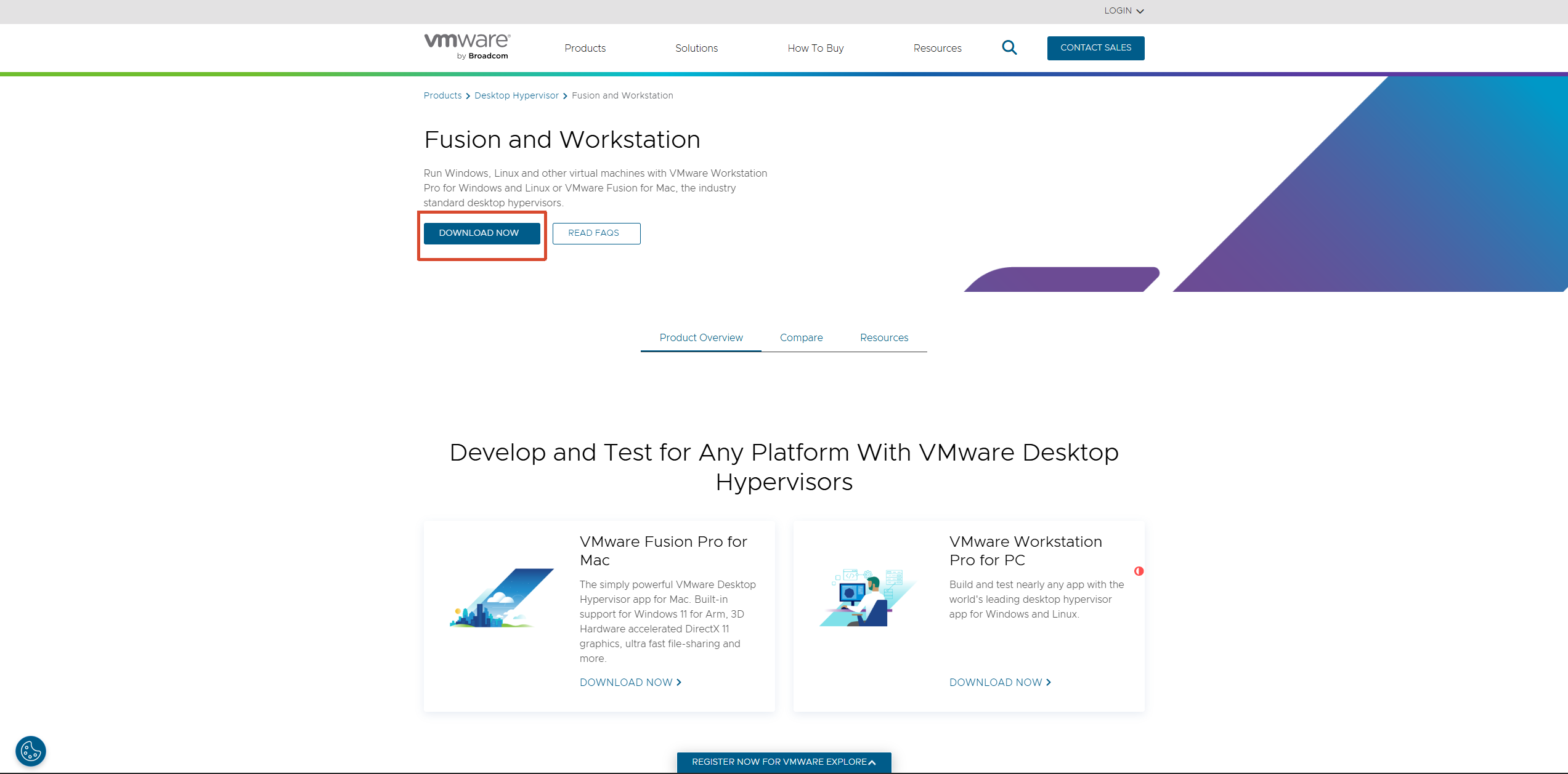 VMware官方页面